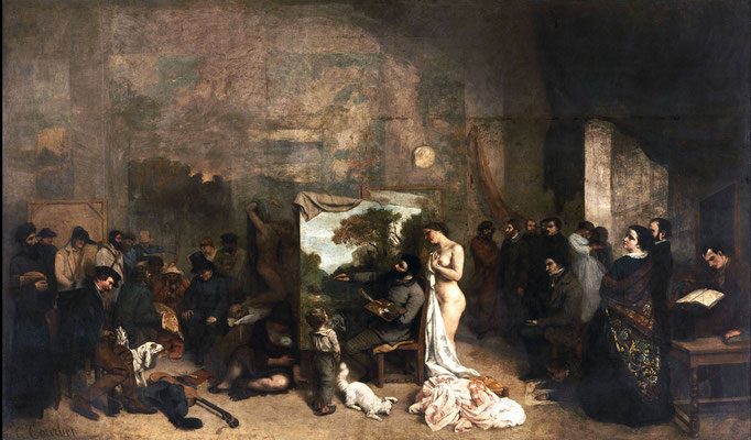 67- Courbet l'Atelier du peintre 1855