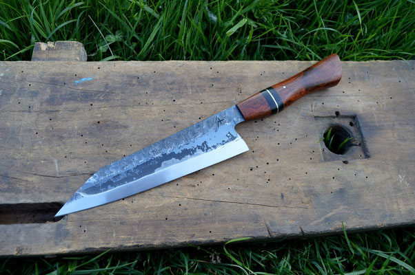 Cuisine #497, gyuto S grind 135Cr3 ébène & ébène verte, 210mm