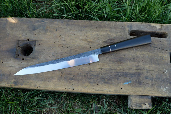 Cuisine #548, sujihiki 135Cr3 & ébène noir, 250mm