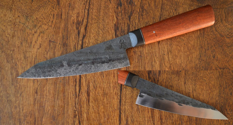 #393, funayuki 135Cr3, palissandre de Madagascar & ébène noir, 175mm