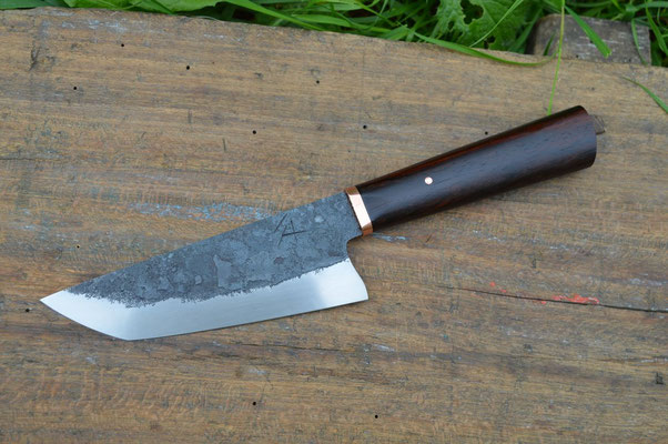 Cuisine #769, Nakimaru 135Cr3, palissandre de Bahia & cuivre, 150mm