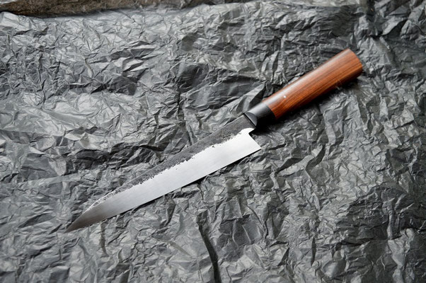 Cuisine #707, sujihiki 135Cr3, ébène & palissandre de Santos, 200mm