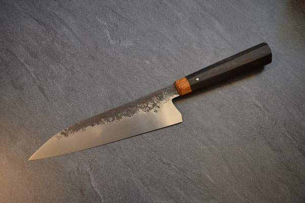 #404, gyuto 135Cr3, ipé & ébène noir, 205mm