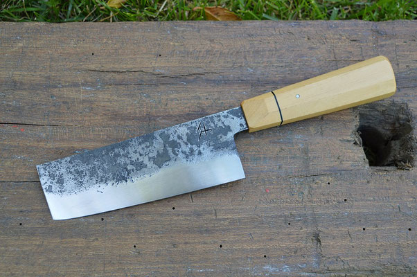 Cuisine #522, nakiri 135Cr3 & buis, 150mm