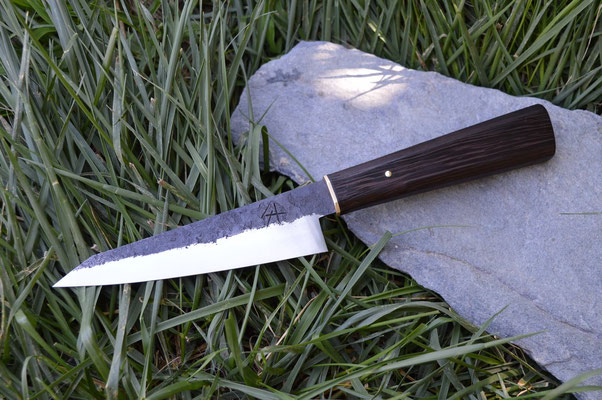 Cuisine #728, petty 135Cr3, laiton & wengé, 145mm