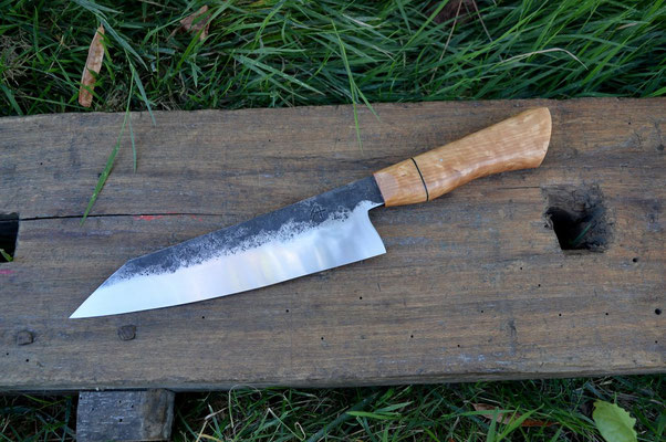 Cuisine #538, gyuto acier inoxydable 14C28N & bouleau, 240mm