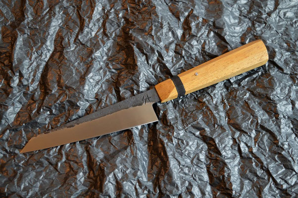 Cuisine #428, honesuki 135Cr3, ébène du Laos & morta, 145mm