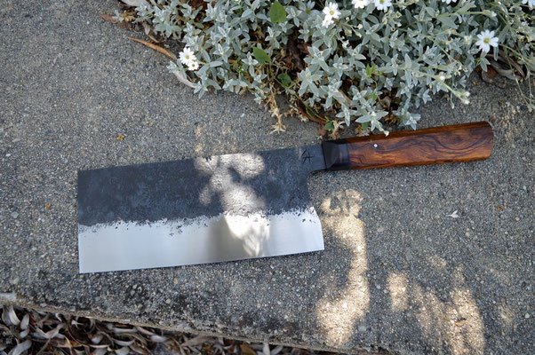 #439, chinese cleaver 135Cr3 & bois de fer 190mm