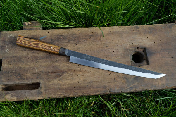 Cuisine #596, sakimaru 135Cr3, corne de bufle & bocote, 320mm