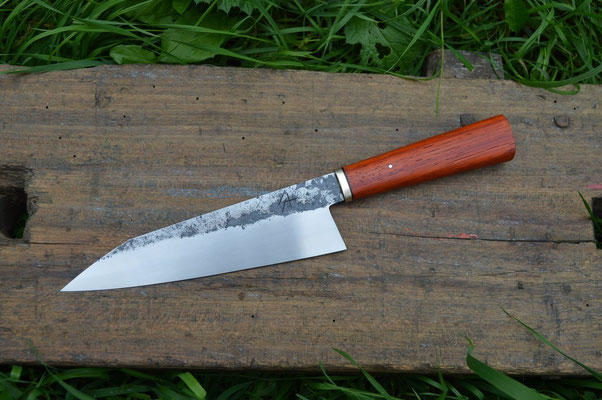 Cuisine #784, Gyuto 135Cr3, laiton & padouk, 200mm