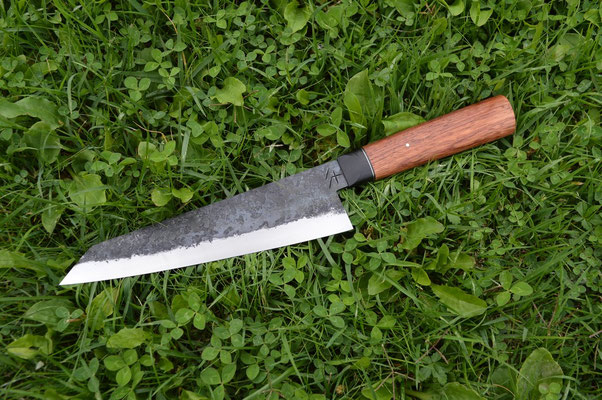 #397, gyuto 135Cr3, ébène noir & palissandre du Honduras, 205mm