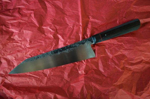 #354, gyuto 135Cr3, 26.5cm, corne de buffle & chêne morta