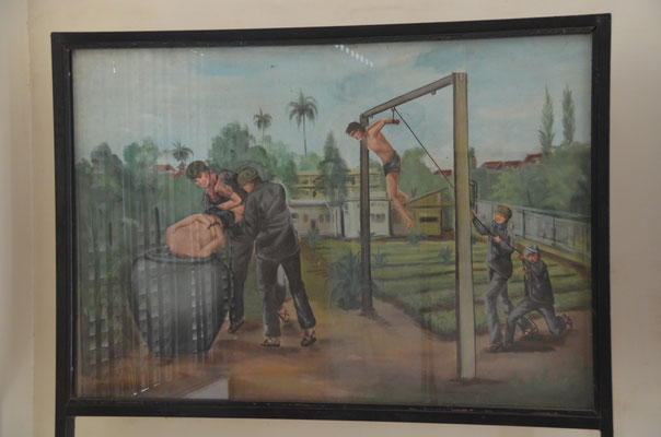 Folterung von Häftlingen (Gemälde des Überlebenden Vann Nath)