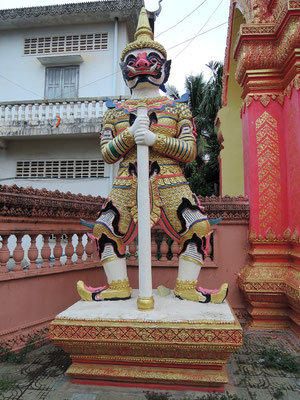 Tempelwächter in Battambang