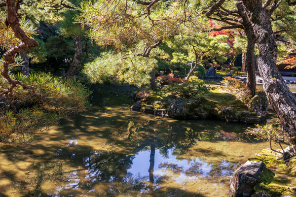 Wunderschöne Gärten am Ginkaku-ji Tempel