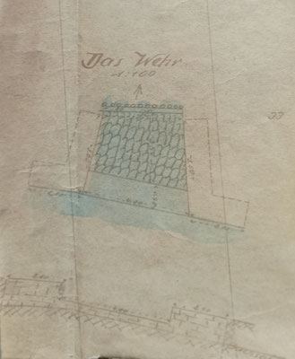 Das Wehr im Detail, Anlage zum Antrag Wasserrecht von 1926