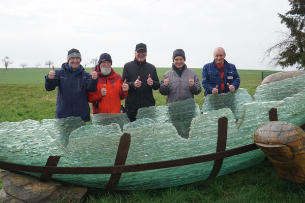 vlnr.: Wilhelm Dietzel, Armin Deckenbach, Hartmut Schneider, Rainer Helms und Frank Thomas; Foto: Armin Deckenbach