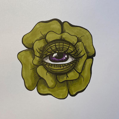Marker auf Papier, Motiv: Eyecatcher - Kunst von Hannah Abel, ABEL ART vom Niederrhein, Moers