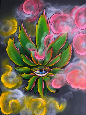 Acryl auf Leinwand, Motiv: 4:20 - Kunst von Hannah Abel, ABEL ART vom Niederrhein, Moers
