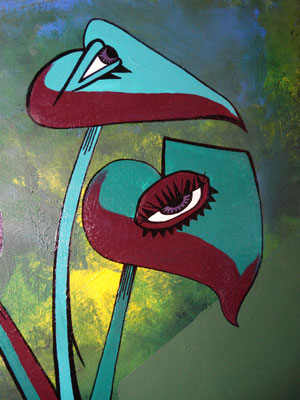 Acryl auf Leinwand, Motiv: Monstera - Kunst von Hannah Abel, ABEL ART vom Niederrhein, Moers