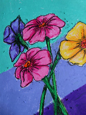 Ölpastell auf Papier, Frühling-Reihe - Kunst von Hannah Abel, ABEL ART vom Niederrhein, Moers