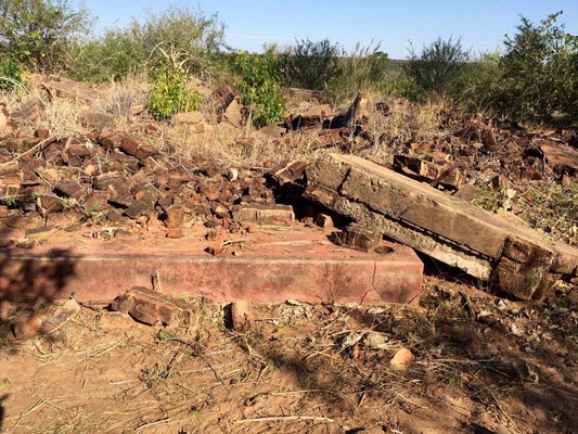 The old ruins and grounds of the original last century railway house