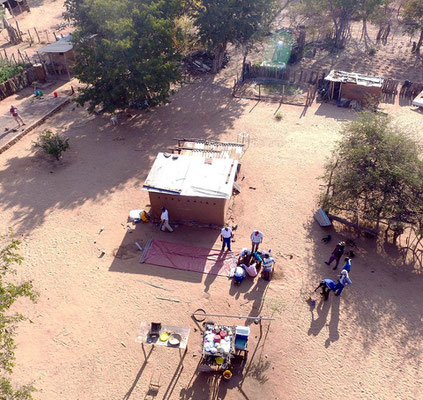 Drone view of the site in Chidobe.