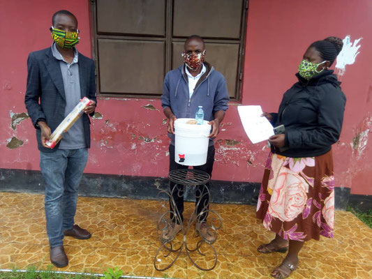 The team: leader of the DCPO Ramadhani Hamisi, John Mboma and Agnes Mweta (left to right)