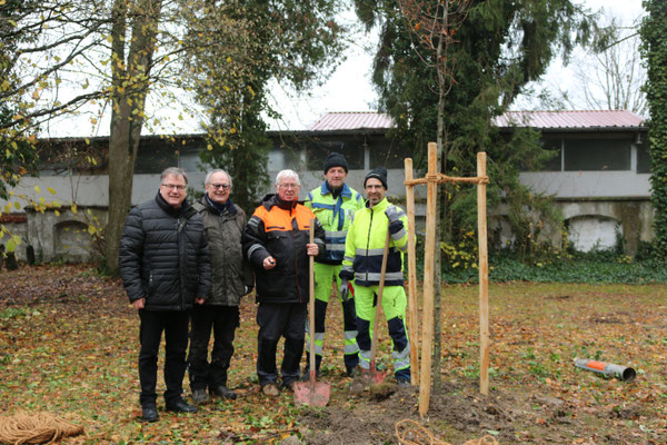 Bad Buchau v.l.n.r. BM Peter Diesch, Kreisgeschäftsführer Joachim Reis, Vors. Werner Gebele, Elmar Imhof, Jörg Schmid