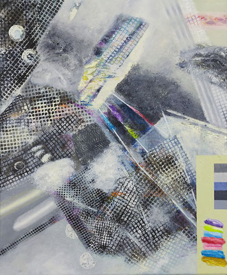 Protokollierung Acryl / Lwd.    50 x 70  cm 2022