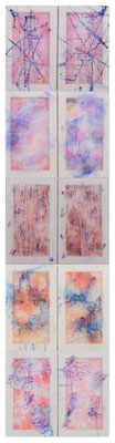Überfenster Block IV  Acryl/Luftpolsterfolie  60x250cm 2023 