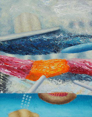 Schmelze II  Acryl / Lwd.  24 x 30 cm 2021