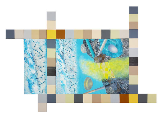 Reviere III  11-teilig  Acryl / Lwd.   170 x 120 cm 2020-21