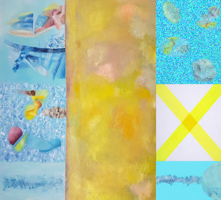 Reviere VI  4-teilig  Acryl / Lwd. Direktdruck / Aludibond   195 x 200 cm 2020