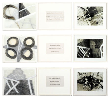 Umbruch III 9-teilig Öl/Lwd. Text Foto 160 x 135 cm 2000