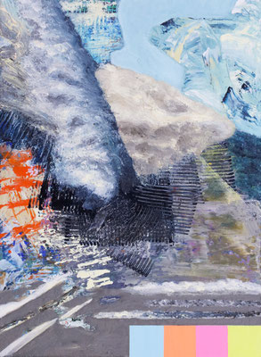 Alpha-Bau Acryl / Lwd.    25 x 35  cm 2023