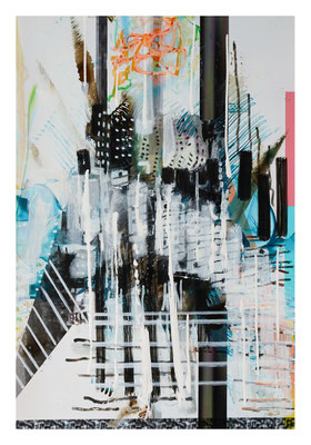 Weapon town V  Acryl/c-print  20,5x30,5cm 2022