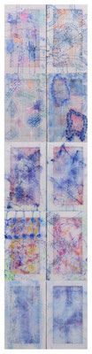 Überfenster Block II  Acryl/Luftpolsterfolie  60x250cm 2023 