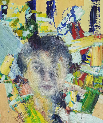 Porträt von M.  Öl/Lwd  50 x 60cm  1992