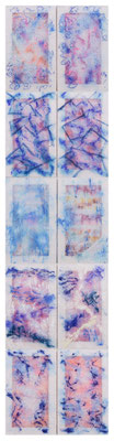 Überfenster Block III  Acryl/Luftpolsterfolie  60x250cm 2023 