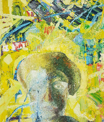 Porträt von M.  Öl/Lwd  50 x 60cm  1991