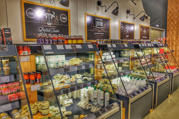 Milk and cheese counter in YEME