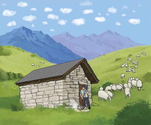 illustratrice jeunesse Pyrénées brebis