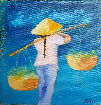 artiste peintre tableau huile petit format cadeau