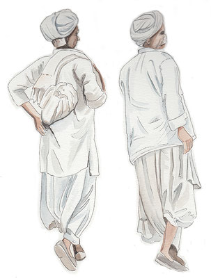 carnet de voyage Inde hommes rajasthan