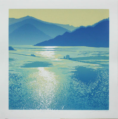 Okutama lake.400×400(340×340)mm_2021_silkscreen_BFK_ed.11_HidemiMOMMA.jpg