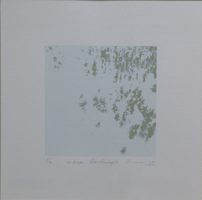 a snow landscape_silkscreen_2011_15×15cm