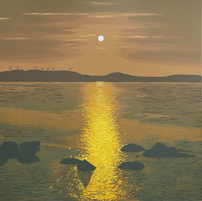 姉子の浜_Aneko Beach_400×400(340×340)mm_silkscreen_ed.7_HidemiMOMMA
