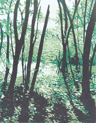 緑の小道_Green path_297×210（217×170）mm_silkscreen_2021_ed.7_HIdemiMOMMA.jpeg