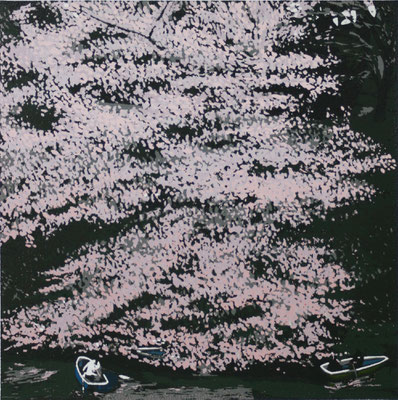 桜の季節_320×250mm_silkscreen_2016_HidemiMOMMA